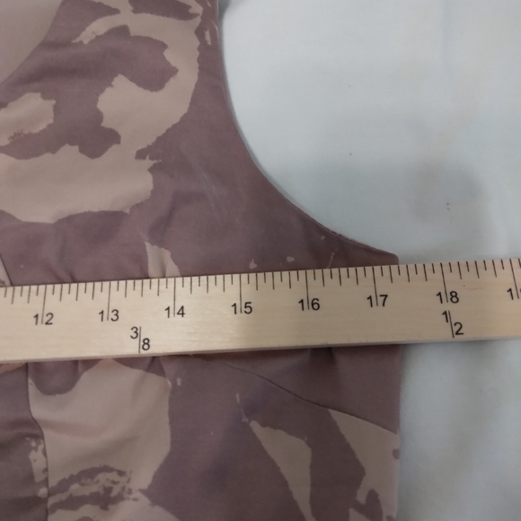 8 Petite POCKETS Ann Taylor LOFT Purple Dress Knee Length Sleeveless Abstract - Picture 8 of 10